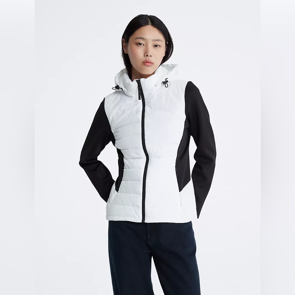 Calvin Klein Mixed Media Puffer Jacket